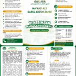 Penerimaan Mahasantri Baru Ma’had Aly Darul Arifin Jambi Tahun Ajaran 2026/2027